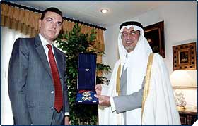 His Royal Highness The Duke of Calabria invests senior Saudi Princes into the Royal Order of Francis I
