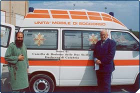 Constantinian Order donates Ambulance to the mission “Speranza e Carità” of Fr. Biagio Conte