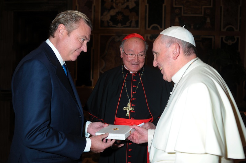 Duke and Duchess of Castro received by Pope Francis at the Vatican