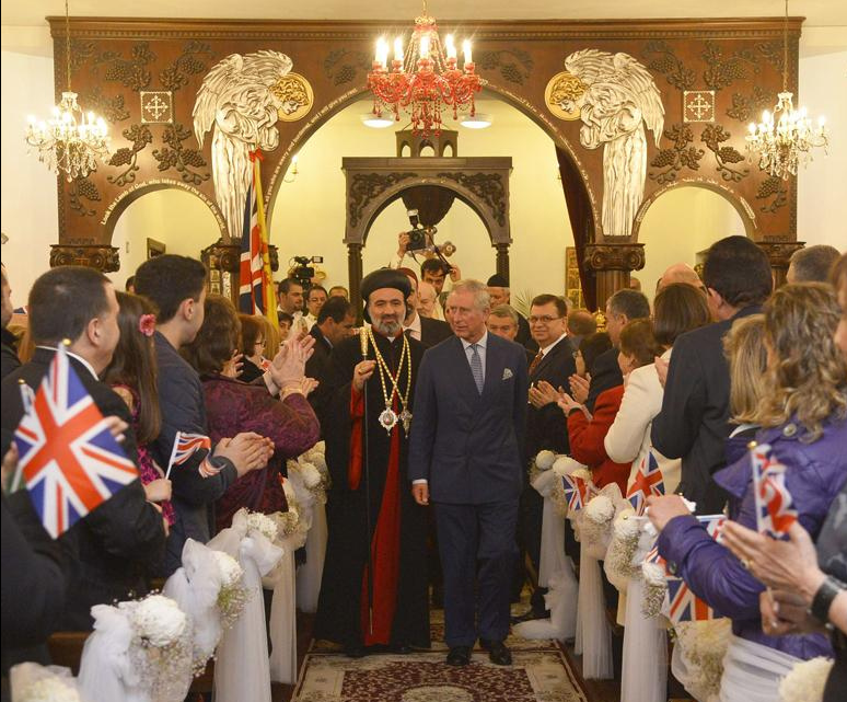 HRH The Prince of Wales visits to the Syriac Orthodox church