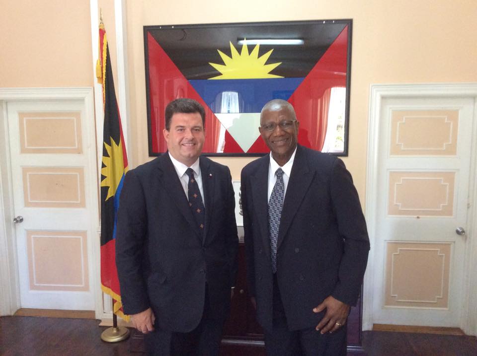 Secretary General and Delegate Anthony Bailey visits Antigua & Barbuda