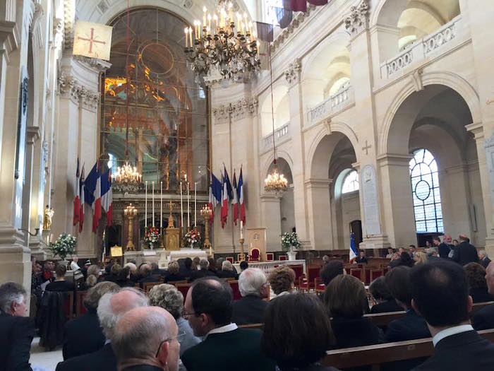 Delegate attends State Mass in Paris at the invitation of Vice-President of the Royal Deputation