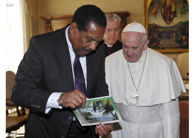 Constantinian knight President Savarin of Dominica pays Official Visit to Vatican