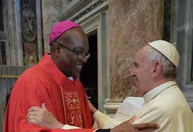 Archbishop Kenenth Richards and Pope Francis_20160713_145750