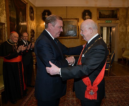 Constantinian Order renews historic ties with the Sovereign Military Order of Malta and promotes its Prince and Grand Master at Rome ceremony